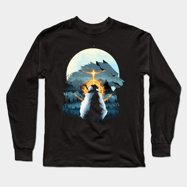 Blaidd Night Long Sleeve T-Shirt by DANDINGEROZZ